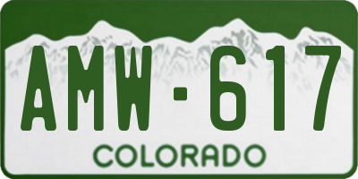 CO license plate AMW617