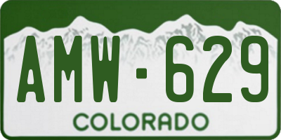 CO license plate AMW629