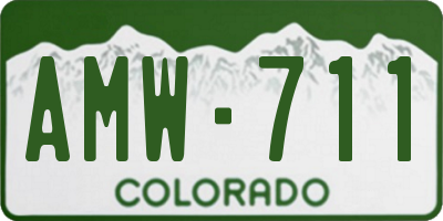 CO license plate AMW711
