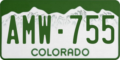CO license plate AMW755