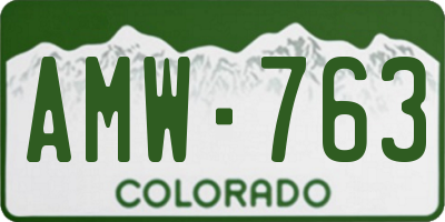 CO license plate AMW763