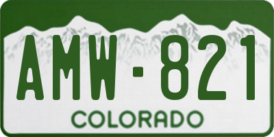 CO license plate AMW821