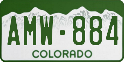 CO license plate AMW884