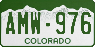 CO license plate AMW976