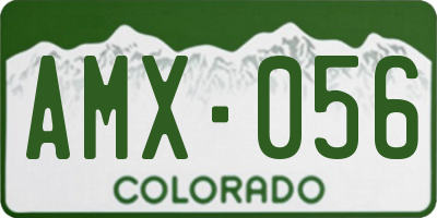 CO license plate AMX056