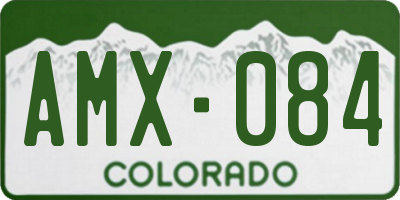 CO license plate AMX084