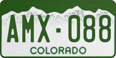 CO license plate AMX088