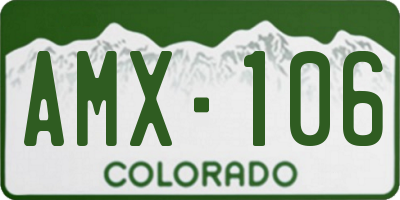 CO license plate AMX106
