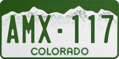 CO license plate AMX117
