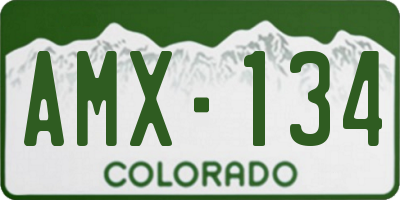 CO license plate AMX134
