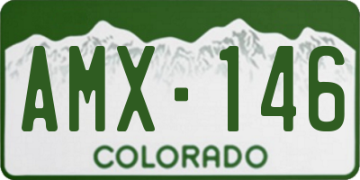 CO license plate AMX146