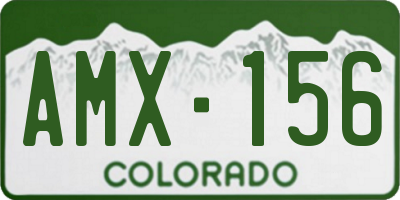 CO license plate AMX156