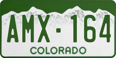 CO license plate AMX164