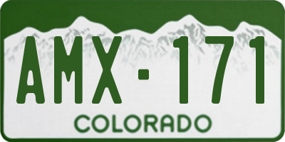 CO license plate AMX171