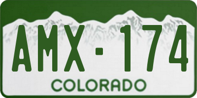 CO license plate AMX174