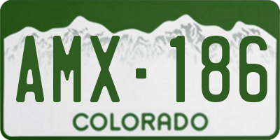 CO license plate AMX186