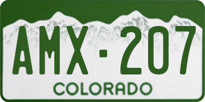 CO license plate AMX207