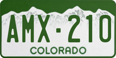 CO license plate AMX210