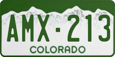 CO license plate AMX213