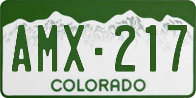 CO license plate AMX217