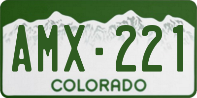 CO license plate AMX221