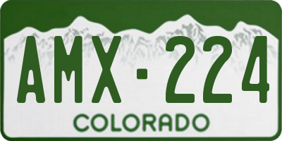 CO license plate AMX224