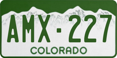 CO license plate AMX227