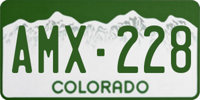 CO license plate AMX228