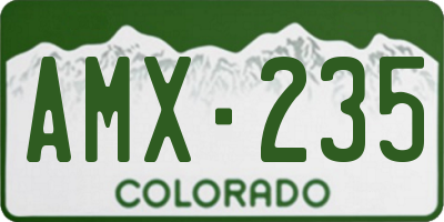 CO license plate AMX235