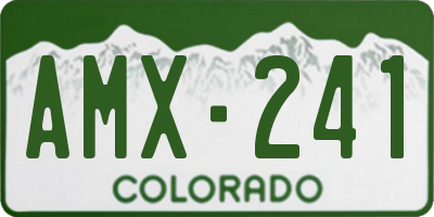 CO license plate AMX241