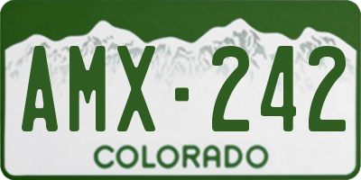 CO license plate AMX242
