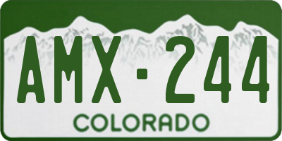 CO license plate AMX244