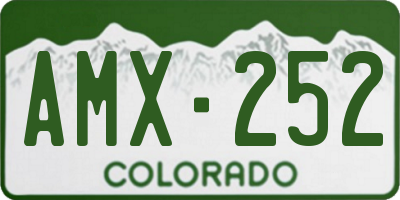 CO license plate AMX252