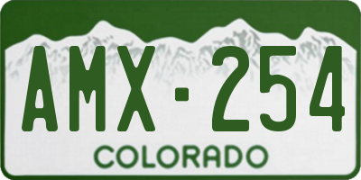 CO license plate AMX254