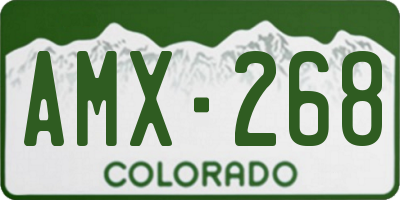 CO license plate AMX268