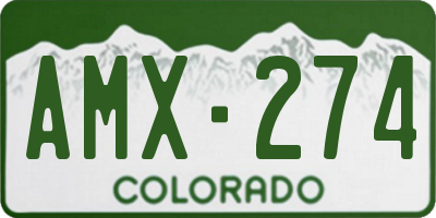 CO license plate AMX274