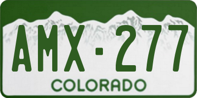CO license plate AMX277