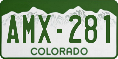 CO license plate AMX281