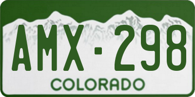 CO license plate AMX298