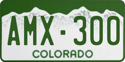 CO license plate AMX300