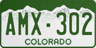 CO license plate AMX302