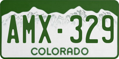 CO license plate AMX329