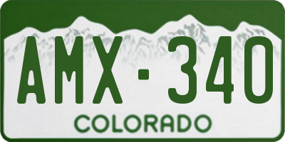 CO license plate AMX340