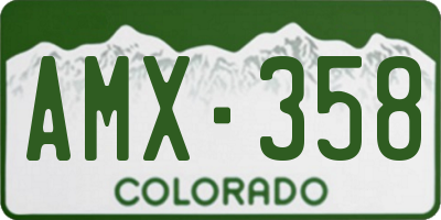 CO license plate AMX358