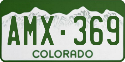 CO license plate AMX369