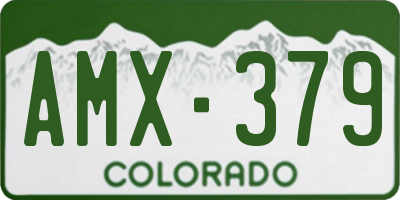 CO license plate AMX379