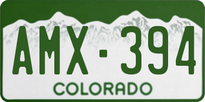 CO license plate AMX394