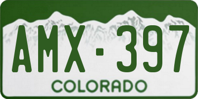CO license plate AMX397