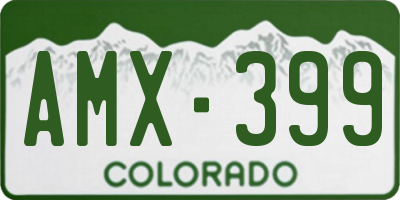 CO license plate AMX399