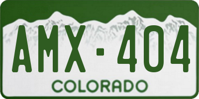 CO license plate AMX404